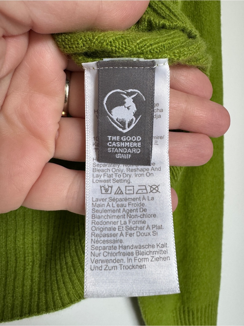 NWT! J. CREW Women's Perfect Cashmere Cardigan in August Peridot, Size Medium M - Picture 8 of 13